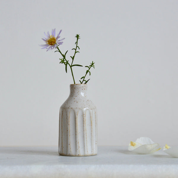 Miniature fluted bud vase ~ **Seconds**
