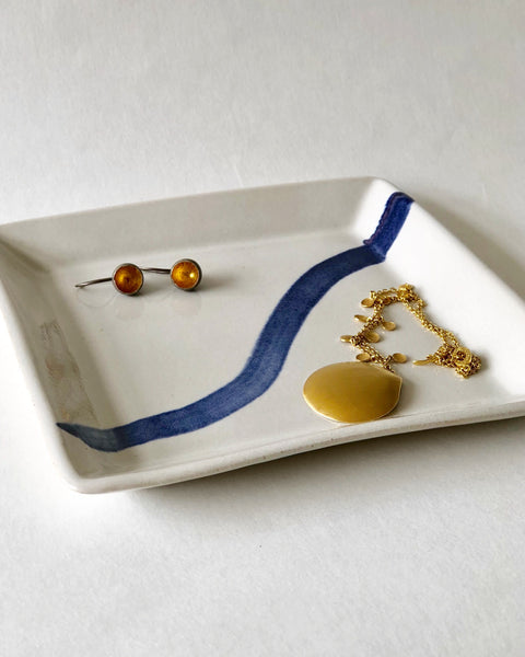 Blue and White square dish II