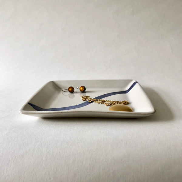 Blue and White square dish II